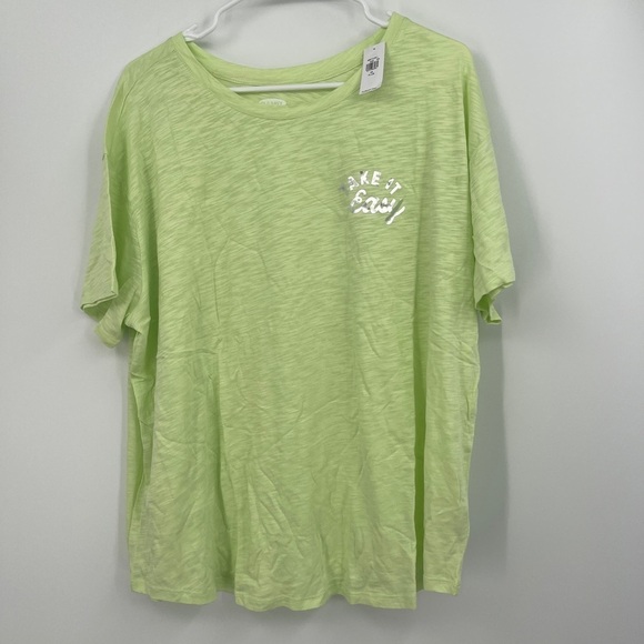 OLD NAVY WOMEN'S “Take It Easy” T-SHIRT TOP  Plus Sz 2X - Picture 2 of 4
